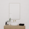 Luna Rectangle Mirror 900H x 600W with brass frame | Glass & Mirror Co. Australia